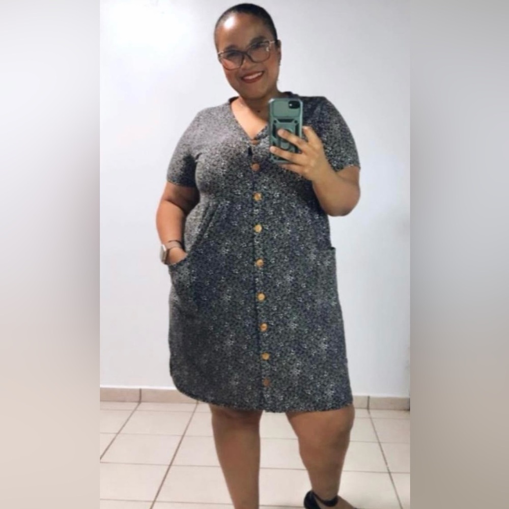 Black Print Dress